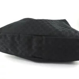 Gucci Hobo Horsebit Handbag Bag Canvas Black GG